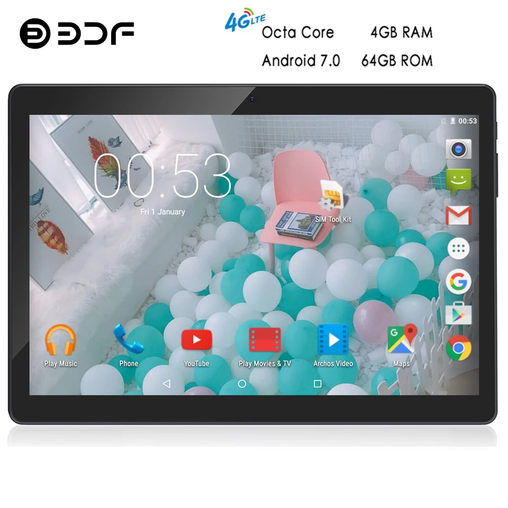 BDF 10 Inch Original 4G Phone Call Tablet Android 7.0 Octa Core CE Brand Laptop WiFi Android LTE Tablet Pc 4GB+64GB Pc Tablet 10
BDF 10 Inch Original 4G Phone Call Tablet Android 7.0 Octa Core CE Brand Laptop WiFi Android LTE Tablet Pc 4GB+64GB Pc Tablet 10