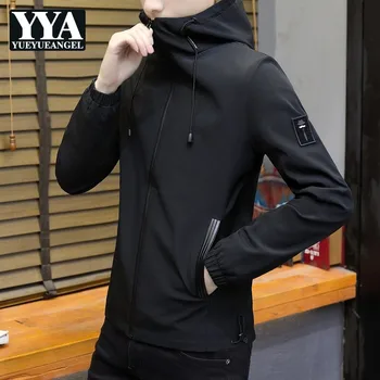 Korean Autumn Mens Long Sleeve Hooded Outerwear Coats Zipper Fly Slim Fit Plus Size Windproof Collar Male Fashion Casual Jackets 
Korean Autumn Mens Long Sleeve Hooded Outerwear Coats Zipper Fly Slim Fit Plus Size Windproof Collar Male Fashion Casual Jackets