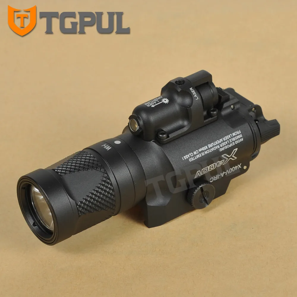 TGPUL Tactical X400V-IR Pistol Flashlight Red Laser Constant / Momentary/ IR Weapon Light LED Handgun Airsoft Hunting Shooting
TGPUL Tactical X400V-IR Pistol Flashlight Red Laser Constant / Momentary/ IR Weapon Light LED Handgun Airsoft Hunting Shooting