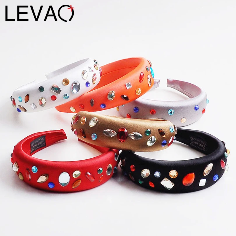 LEVAO Rhinestone Sponge Thickening Padded Headband Elegant Female Bezel Turban Women Hairbands Girls Hair Accessories Hair Hoop
LEVAO Rhinestone Sponge Thickening Padded Headband Elegant Female Bezel Turban Women Hairbands Girls Hair Accessories Hair Hoop