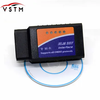 

V1.5 ELM327 Car WIFI OBD 2 OBD2 OBDII Scan Tool Foseal Scanner Adapter Check Engine Light Diagnostic Tool for iOS & Android