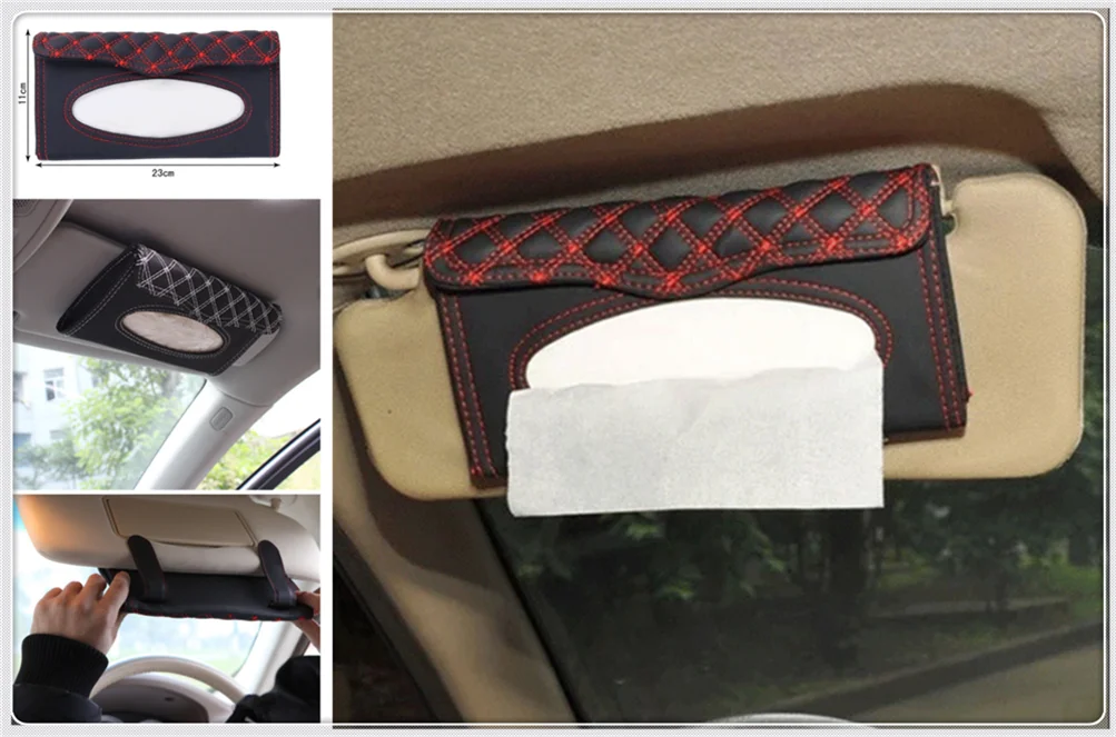 Car interior sun visor tissue box supplies clipboard paper towel rack for Kia KND-4 Spectra5 Spectra Rio5 Multi-S Amanti Opirus