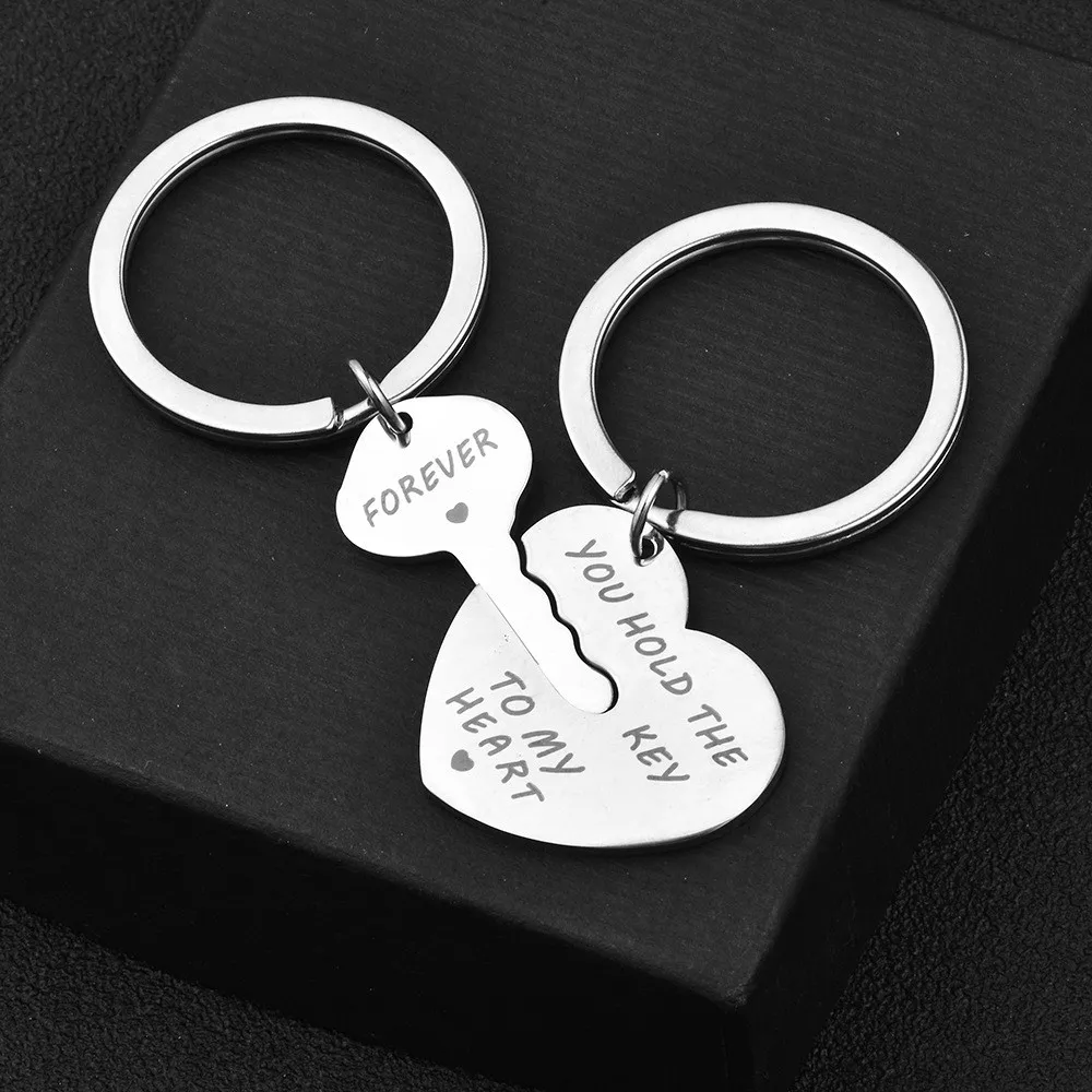couple keychain keyring keyfob valentines day lover gift heart