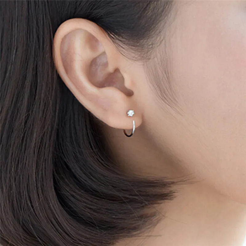 CANNER S925 Stelring Silver Earrings for Women Dainty Earrings Female Flower Hoop Earrings Fashion Simple Jewelry pendientes R4
CANNER S925 Stelring Silver Earrings for Women Dainty Earrings Female Flower Hoop Earrings Fashion Simple Jewelry pendientes R4