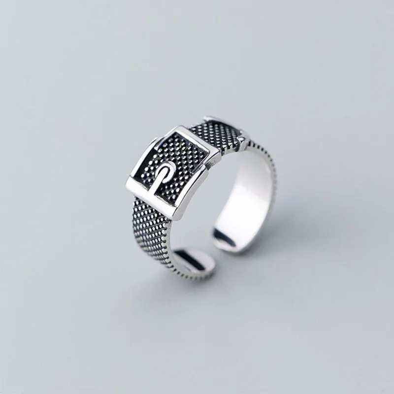Vintage 925 Sterling Silver Rings for Women Belt Buckle Finger Opening Ring Female Fashion Jewelry Adjustable Size Accessories
Vintage 925 Sterling Silver Rings for Women Belt Buckle Finger Opening Ring Female Fashion Jewelry Adjustable Size Accessories