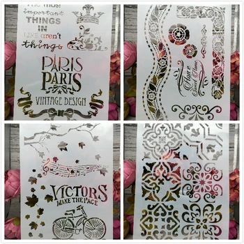 New 4Pcs/Set A4 Paris Victors DIY Layering Stencils Painting Scrapbook Coloring Embossing Album Decorative Card Template
New 4Pcs/Set A4 Paris Victors DIY Layering Stencils Painting Scrapbook Coloring Embossing Album Decorative Card Template