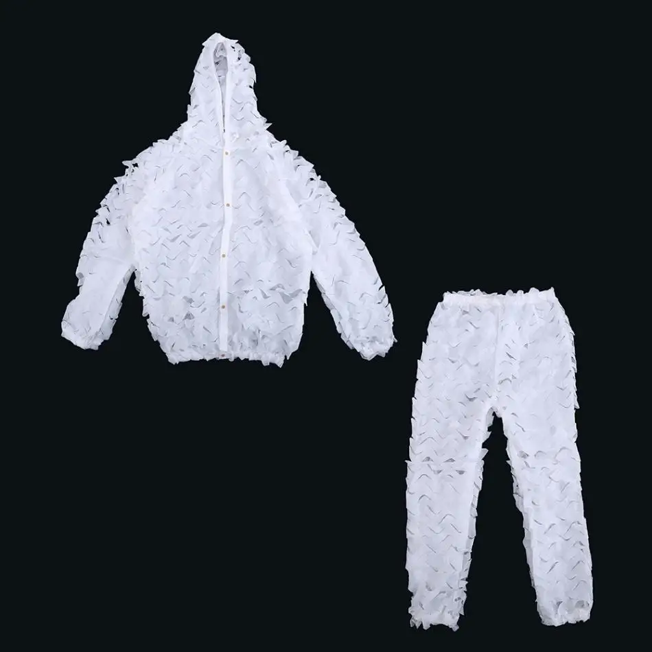 Winter Hunting Jackets Pant Camouflage Snow White Camo Net Hunting Clothes Ghillie Suits for Outdoor Sports Bow Photography CS 
Winter Hunting Jackets Pant Camouflage Snow White Camo Net Hunting Clothes Ghillie Suits for Outdoor Sports Bow Photography CS