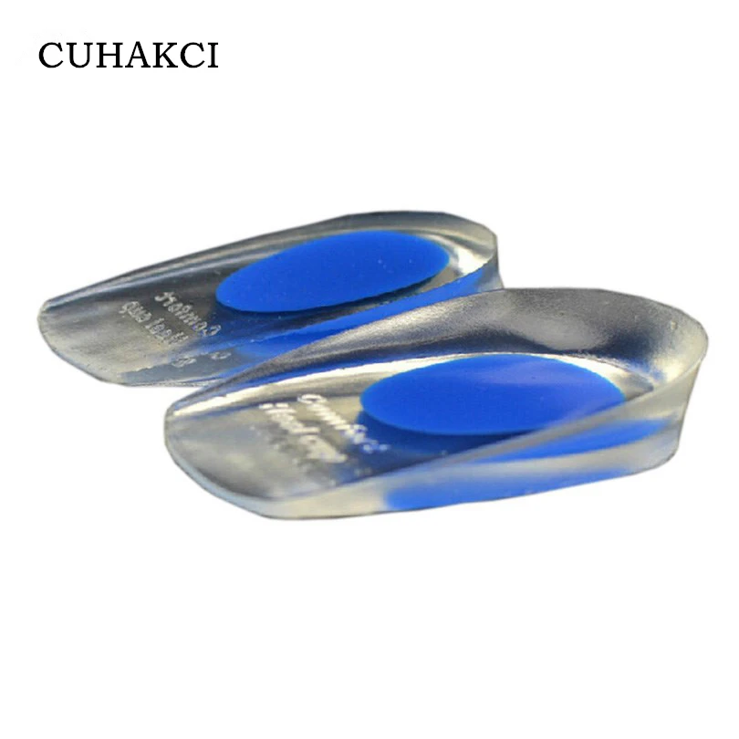 

CUHAKCI Women Silicon Gel heel Cushion insoles soles relieve foot pain protectors Men Spur Support Shoe pad High Heel Inserts