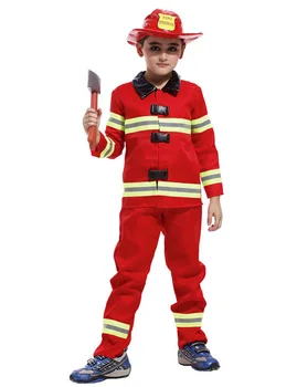 Hot Sale Fireman Children Preformance Show Jumpsuit Costume Halloween Party Cosplay Costume With Hat For Cute Boy
Hot Sale Fireman Children Preformance Show Jumpsuit Costume Halloween Party Cosplay Costume With Hat For Cute Boy