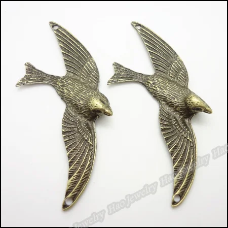 20pcs Vintage Charms Birds Pendant Antique bronze Zinc Alloy Fit Bracelet Necklace DIY Metal Jewelry Findings
20pcs Vintage Charms Birds Pendant Antique bronze Zinc Alloy Fit Bracelet Necklace DIY Metal Jewelry Findings