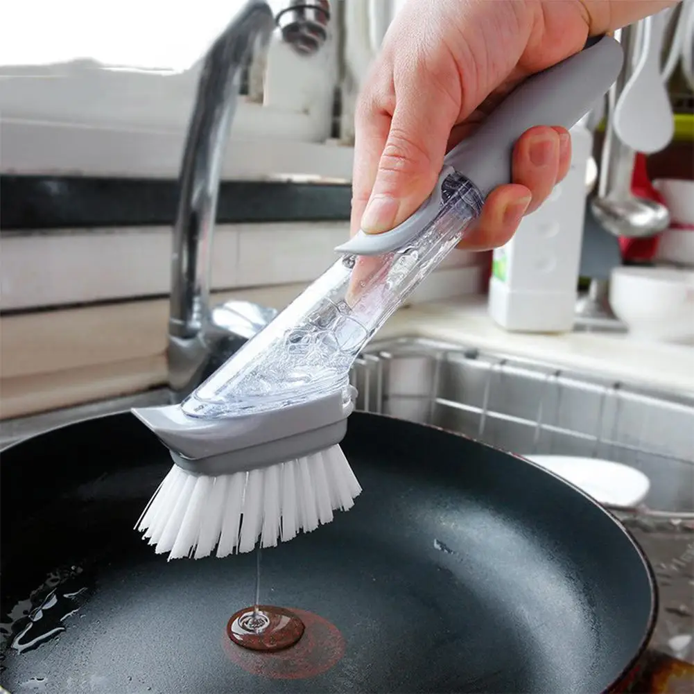 Kitchen Cleaning Brush Washing Long Handle Automatically Refill Liquid Soap Dispenser Pot Dish Bowl Scrubber Clean Brushes Tools
Kitchen Cleaning Brush Washing Long Handle Automatically Refill Liquid Soap Dispenser Pot Dish Bowl Scrubber Clean Brushes Tools