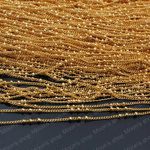 Wholesale High Quality Gold color Copper 1.2mm width Twisted Chains with Diameter 2mm Bead Findings 5 meter(JM3707)
Wholesale High Quality Gold color Copper 1.2mm width Twisted Chains with Diameter 2mm Bead Findings 5 meter(JM3707)