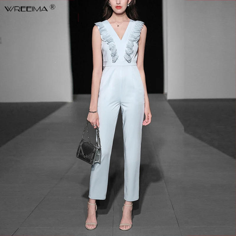 sky blue High waist elegant jumpsuits women rompers sleeveless pockets ruffles office summer jumpsuit overalls playsuit 2019
sky blue High waist elegant jumpsuits women rompers sleeveless pockets ruffles office summer jumpsuit overalls playsuit 2019