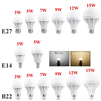 

220V E27 B22 E14 80% Energy Saving LED Bulb Lamp 3W 7W 9W 12W Cool Warm White SMD 5630 Chandelier Candle Flame LED Light