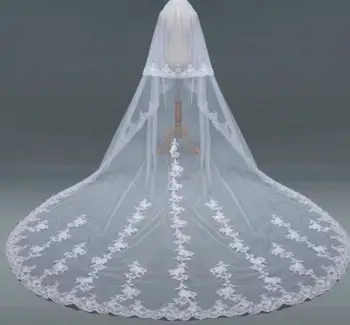 HOT Lace Wedding Brida Veils White/Ivory 2T Cathedral Length wedding Accessories+Comb
HOT Lace Wedding Brida Veils White/Ivory 2T Cathedral Length wedding Accessories+Comb
