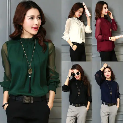 Women Blouses 2017 Autumn Long Sleeve Chiffon Blouse Women's Clothing 5 Colors Solid Sexy Mesh Women Shirt Plus Size S-XXXL
Women Blouses 2017 Autumn Long Sleeve Chiffon Blouse Women's Clothing 5 Colors Solid Sexy Mesh Women Shirt Plus Size S-XXXL