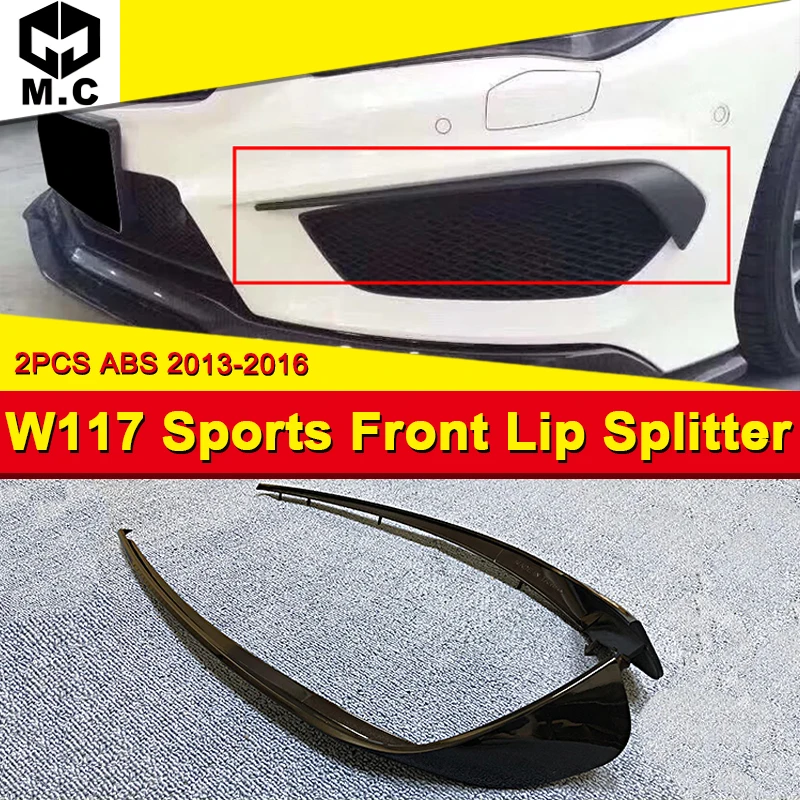 For Merceds CLA-W117 Sport ABS Gloss Black 2-Pcs Front Bumper Canard Lip Kit CLA180 CLA200 CLA250 CLA45 Style Splitter 2013-2016
For Merceds CLA-W117 Sport ABS Gloss Black 2-Pcs Front Bumper Canard Lip Kit CLA180 CLA200 CLA250 CLA45 Style Splitter 2013-2016