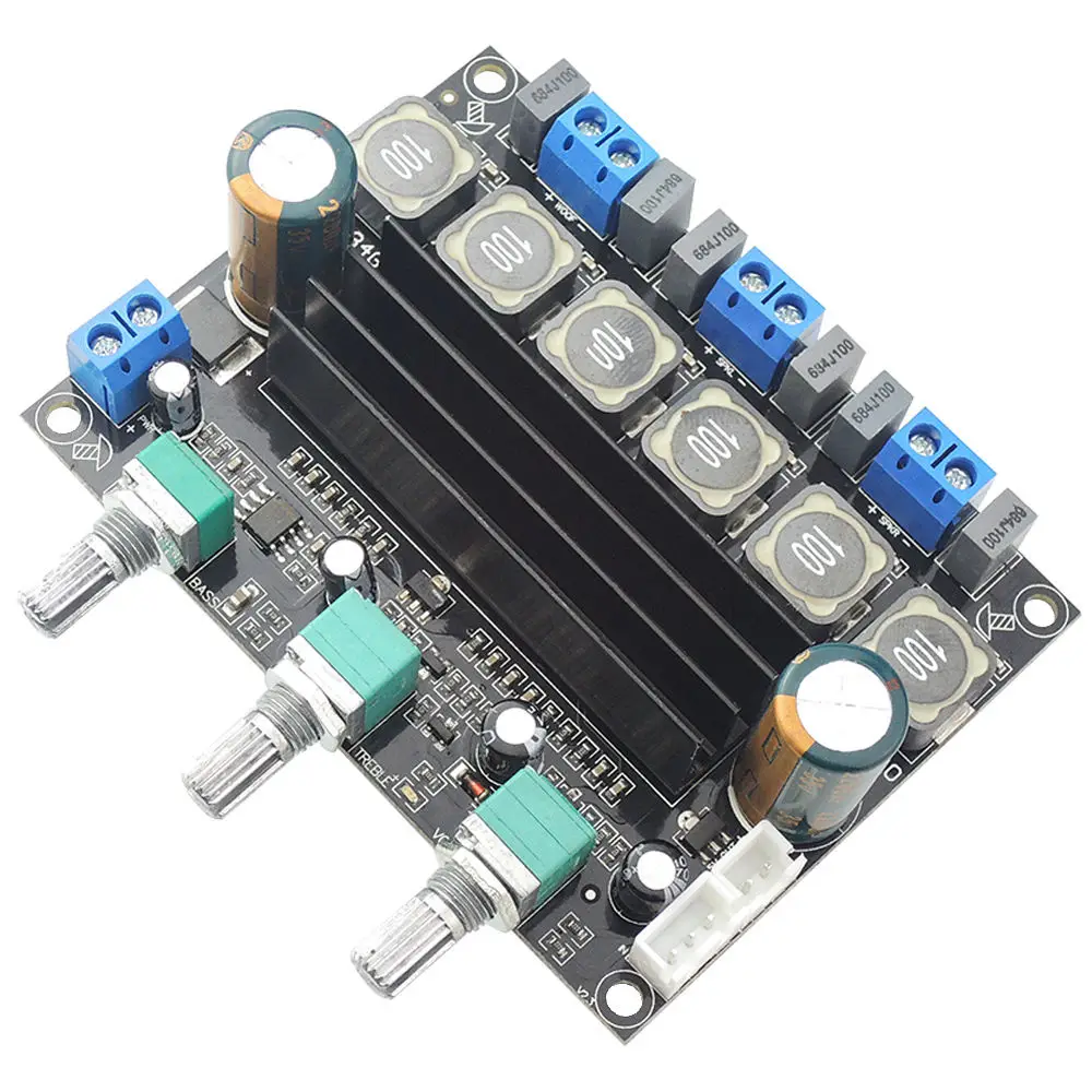 TPA3116 HIFI High-Power class D Digital 2.1 Amplifier board Subwoof bASS Speaker amplificador audio 50W*2+100W 10-25V
TPA3116 HIFI High-Power class D Digital 2.1 Amplifier board Subwoof bASS Speaker amplificador audio 50W*2+100W 10-25V