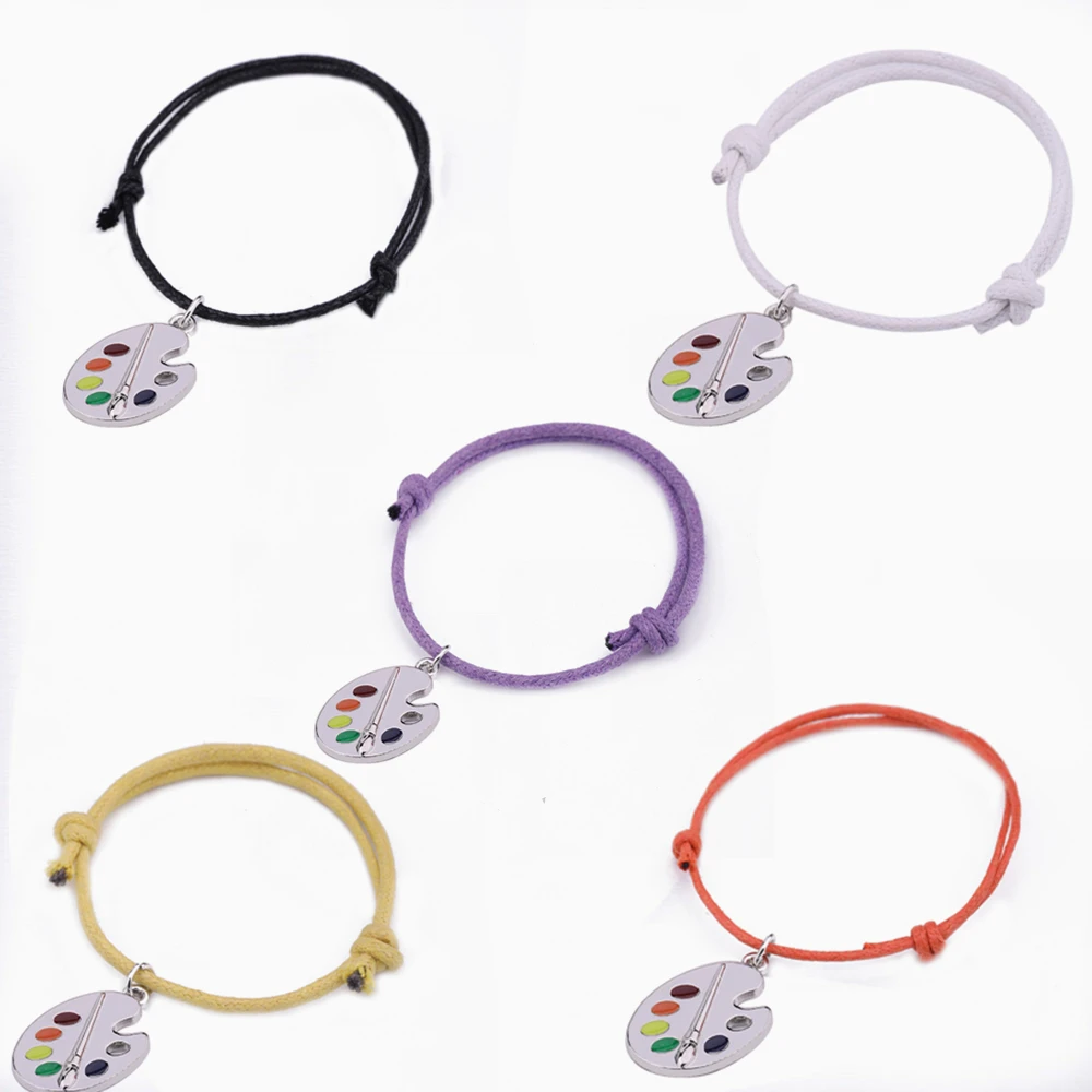 Dawapara Handmade Adjustable Korean Wax Cord Bracelet Simple Colorful Palette Pendant Bracelet Making Men Sports Jewelry Gift
Dawapara Handmade Adjustable Korean Wax Cord Bracelet Simple Colorful Palette Pendant Bracelet Making Men Sports Jewelry Gift