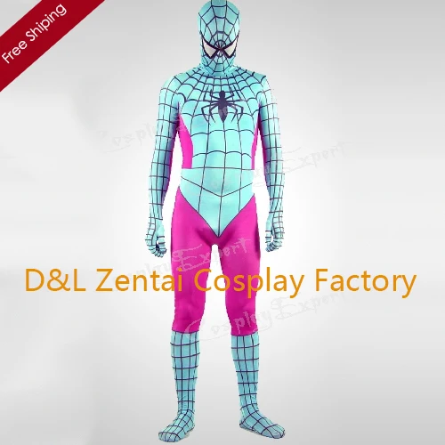 Free Shipping DHL Light Blue & Fushia Spiderman Spandex Superhero Costume Halloween Zentai Suit UDC1174 Dropship
Free Shipping DHL Light Blue & Fushia Spiderman Spandex Superhero Costume Halloween Zentai Suit UDC1174 Dropship