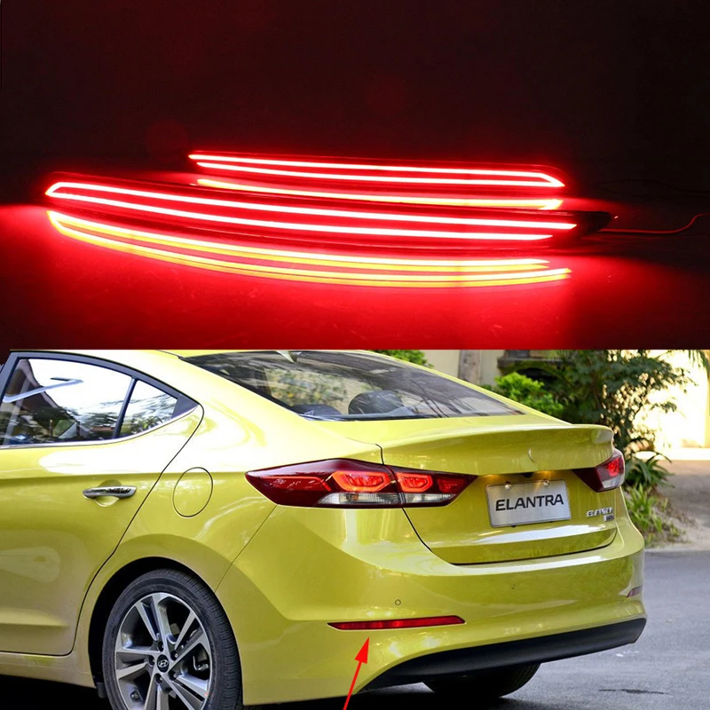 Car Flashing 2Pcs LED rear lights For Hyundai Elantra 2016 2017 Car Rear Bumper Reflector driving Tail Brake Light Car Styling
Car Flashing 2Pcs LED rear lights For Hyundai Elantra 2016 2017 Car Rear Bumper Reflector driving Tail Brake Light Car Styling