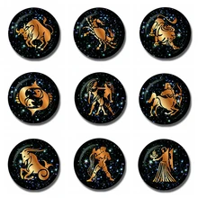 Mật Ngữ 12 Chòm Sao 30 MM Tủ Lạnh Nam Châm Cung Hoàng Đạo Món Quà Sinh Nhật Note Giá Đỡ Vòm Kính Từ Tủ Lạnh Miếng Dán Trang Trí Nhà Cửa(China)