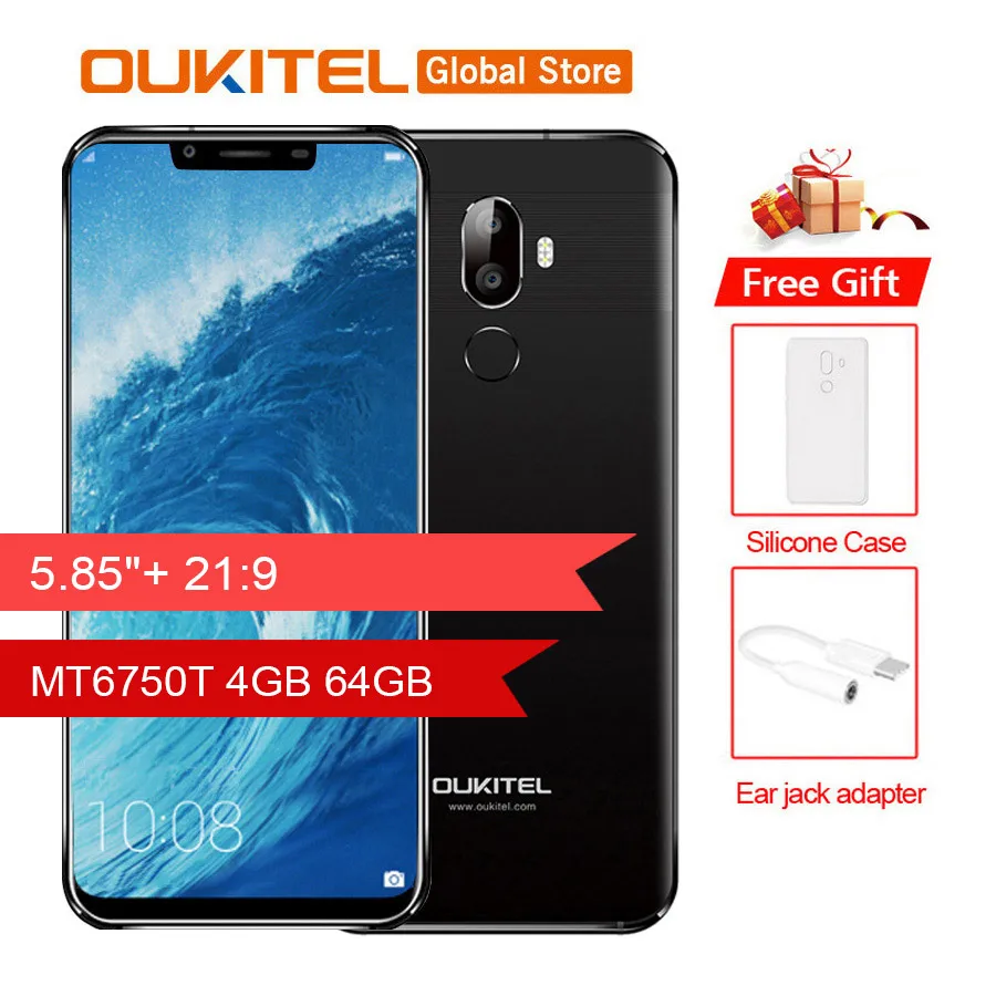 

Original Oukitel U18 5.85" 21:9 Full Display Face ID MT6750T Octa Core Android 7.0 4GB RAM 64GB ROM 4000mAh 16MP Cellphone