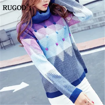 RUGOD 2018 Autumn Sweater Women Sweet O-Neck Knitted Pullovers Women Fashion Geometric Sweater Women Clothes maglioni donna
RUGOD 2018 Autumn Sweater Women Sweet O-Neck Knitted Pullovers Women Fashion Geometric Sweater Women Clothes maglioni donna
