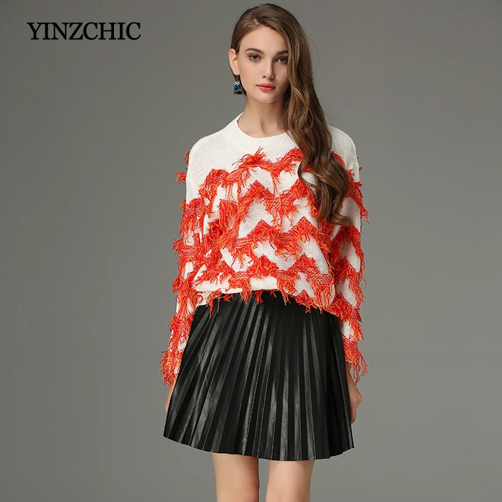New Fall Woman's White Sweater Orange Tessels Female Loose Sweaters Full Sleeve Winter Warm Knit Pullover For Women Casual
New Fall Woman's White Sweater Orange Tessels Female Loose Sweaters Full Sleeve Winter Warm Knit Pullover For Women Casual