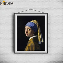 Девушка с жемчугом серьги от Johannes Vermeer стены искусства холст