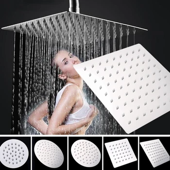 Stainless Steel Shower Head Handheld High Pressure Shower Head Rainfall Square Round Shower Bath Head 4/6/8/10/12 
Stainless Steel Shower Head Handheld High Pressure Shower Head Rainfall Square Round Shower Bath Head 4/6/8/10/12