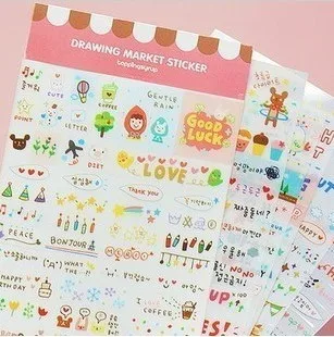 6 Sheets/set Cute Transparent Stickers Label Drawing DIY Tape Decorative Stickers For Diary Scrapbook Book Wall Doodle Memo Pads
6 Sheets/set Cute Transparent Stickers Label Drawing DIY Tape Decorative Stickers For Diary Scrapbook Book Wall Doodle Memo Pads
