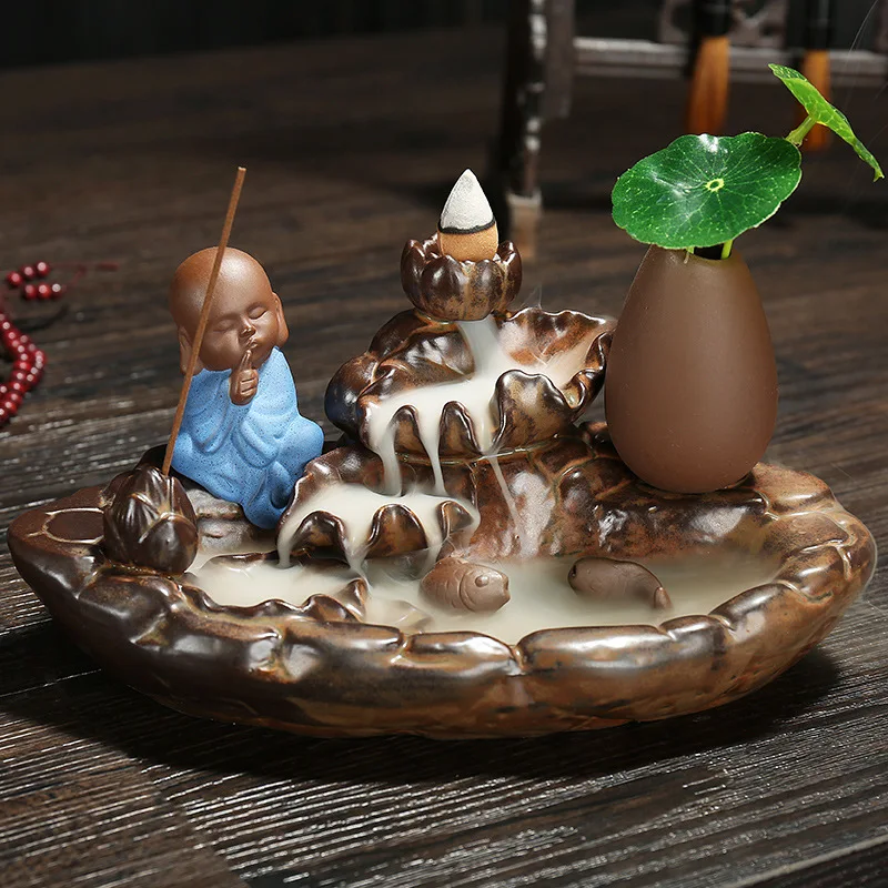 Керамический обратный поток censer lotus pond moonlight aroma stove Archaize mountain stream есть предметы