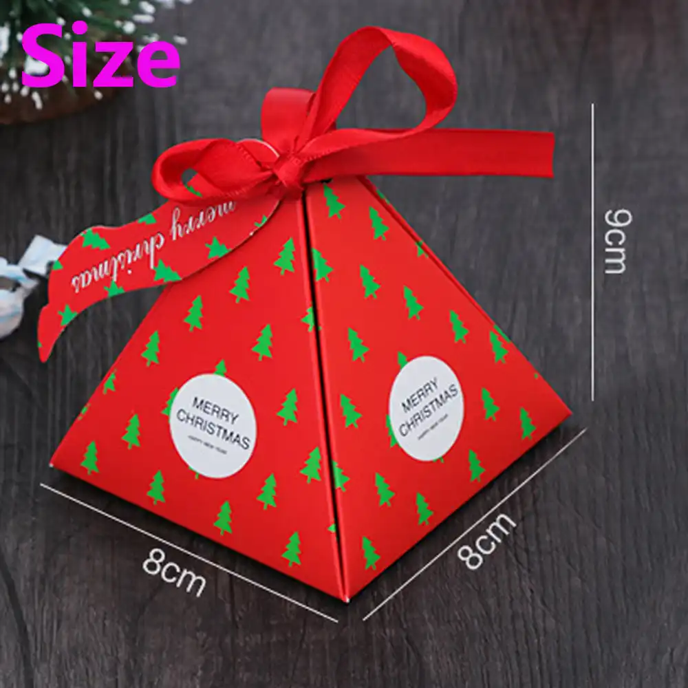 1pcs merry christmas candy box bag christmas tree gift box with