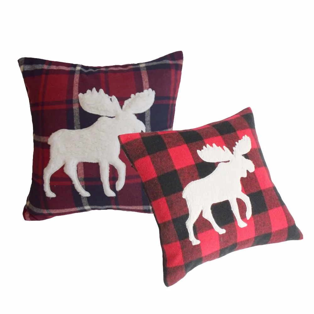 Free Shipping Set of 2 pcs Buffalo Check With Applique sherpa White Moose Reversing to same Pillow Cover Sofa Cushion Cover
Free Shipping Set of 2 pcs Buffalo Check With Applique sherpa White Moose Reversing to same Pillow Cover Sofa Cushion Cover