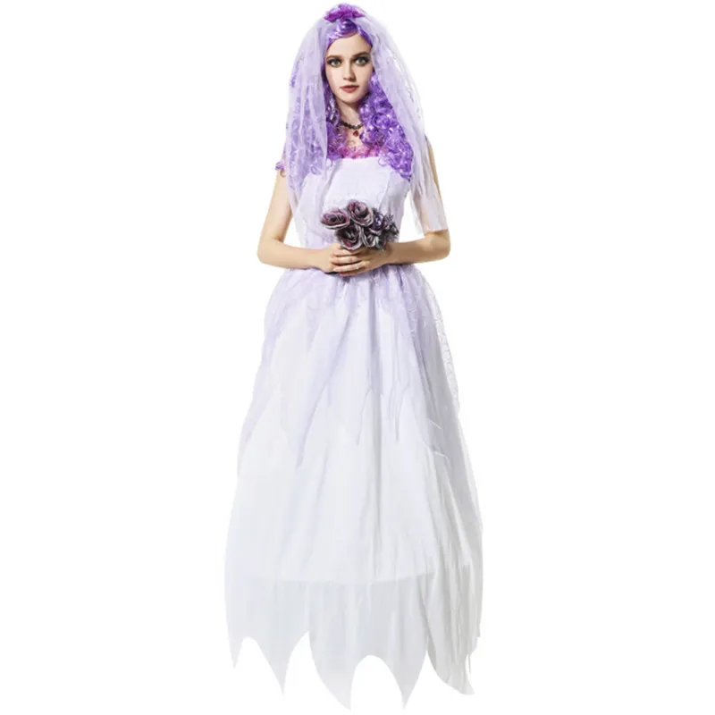 new High quality white corpse bride Cosplay Dress ghost bride Zombie skeleton scary Day of the Dead halloween costumes for women
new High quality white corpse bride Cosplay Dress ghost bride Zombie skeleton scary Day of the Dead halloween costumes for women