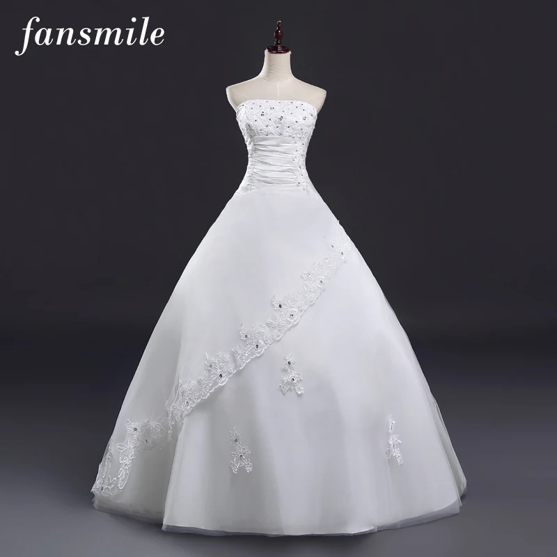 Fansmile Simple Embroidery Lace Up A-Line Wedding Dresses 2019 Plus Size Customized Bridal Dress Wedding Gowns Real Photo
Fansmile Simple Embroidery Lace Up A-Line Wedding Dresses 2019 Plus Size Customized Bridal Dress Wedding Gowns Real Photo