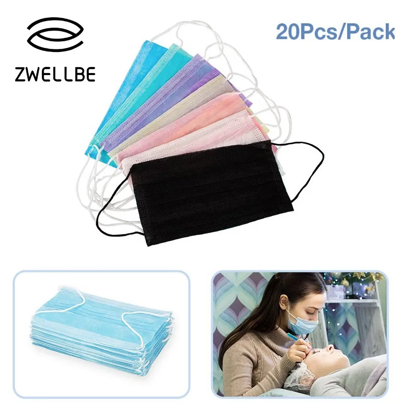 20PCS/Pack Colored Anti-dust Windproof Mask Disposable Mouth Nose Face Care Eyelash Extension Non-woven Fabric Masks
20PCS/Pack Colored Anti-dust Windproof Mask Disposable Mouth Nose Face Care Eyelash Extension Non-woven Fabric Masks