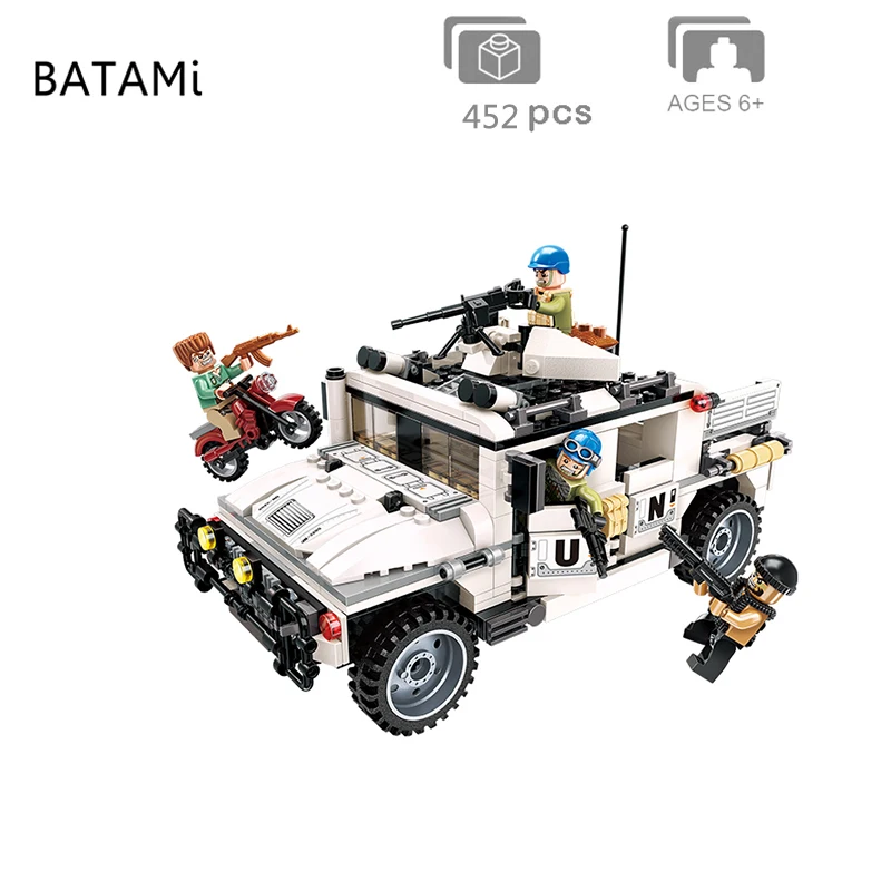 Model building kits Compatible with Lego city block Swat Thunder Mission Hummer Car sets 452 pcs Bricks 4 minfigure toys
Model building kits Compatible with Lego city block Swat Thunder Mission Hummer Car sets 452 pcs Bricks 4 minfigure toys