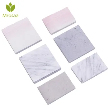 Mrosaa 1PC Creative Marble Color Self Adhesive Memo Pad Stone Style Sticky Notes memo School Office Stationery Supply
Mrosaa 1PC Creative Marble Color Self Adhesive Memo Pad Stone Style Sticky Notes memo School Office Stationery Supply