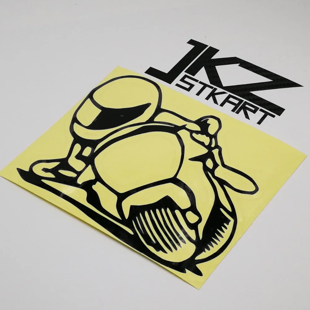 

JKZ STKART Vinyl Die Cut Car Sticker Decals Curves Motor Biker 12 x 10 cm for Motor Bike Truck Helmet Decorated Stickers