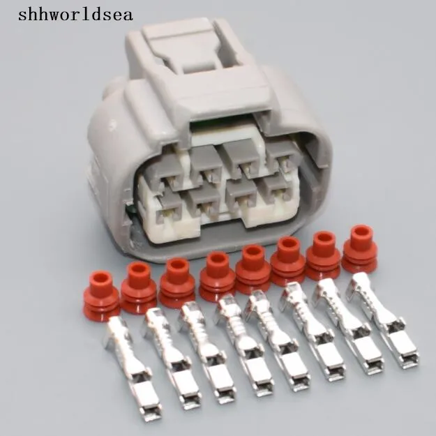 

shhworldsea 2/5/30/100set 2.2mm 8pin auto electric housing plug waterproof plastic connector 7283-1288-40