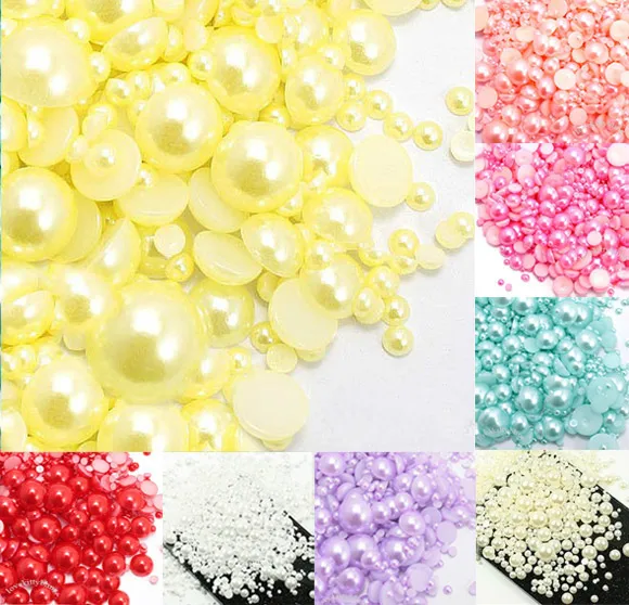 500Pcs Mixed 2-10mm Yellow Half Round Pearl Beads Craft Cabochon Scrapbook Decoration Flatback Nail Art Garment Beads DIY
500Pcs Mixed 2-10mm Yellow Half Round Pearl Beads Craft Cabochon Scrapbook Decoration Flatback Nail Art Garment Beads DIY