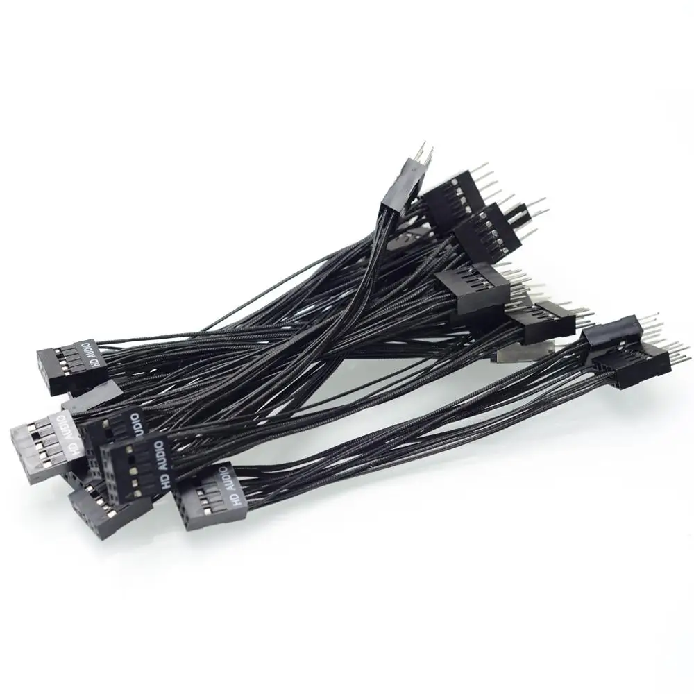 Motherboard 9 Pin HD Audio 1 to 2 Port Multiplier Y Splitter Extension Cable Desktop internal Male to Female cable 10cm
Motherboard 9 Pin HD Audio 1 to 2 Port Multiplier Y Splitter Extension Cable Desktop internal Male to Female cable 10cm