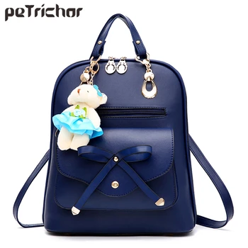 Bow Designer Free Bear Pendant Multi-Function Backpack & Shoulder Bag Female Anti-theft Zipper Women Bags Ladies Purse Girl
Bow Designer Free Bear Pendant Multi-Function Backpack & Shoulder Bag Female Anti-theft Zipper Women Bags Ladies Purse Girl