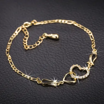 Lingmei Wholesale Fashion Sweet Heart White Zircon Yellow/Rose/White Goldplated Color Chain Bracelets Wedding
Lingmei Wholesale Fashion Sweet Heart White Zircon Yellow/Rose/White Goldplated Color Chain Bracelets Wedding