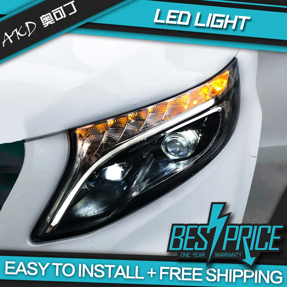AKD tuning car Headlight For Mercedes-Benz VITO 2016-2019 Headlights LED DRL Running lights Bi-Xenon Beam lights angel eyes
AKD tuning car Headlight For Mercedes-Benz VITO 2016-2019 Headlights LED DRL Running lights Bi-Xenon Beam lights angel eyes