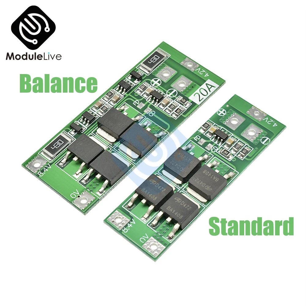 2S 10A 20A 7.4V 8.4V 18650 Polymer Lithium Battery Protection BMS Board Standard Balance Module Diy Electronic Board
2S 10A 20A 7.4V 8.4V 18650 Polymer Lithium Battery Protection BMS Board Standard Balance Module Diy Electronic Board