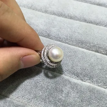 Freshwater Large Pearl Ring Large Perfect Pearl 925 Silver Adjustable Ring Hand Jewelry with Box 
Freshwater Large Pearl Ring Large Perfect Pearl 925 Silver Adjustable Ring Hand Jewelry with Box