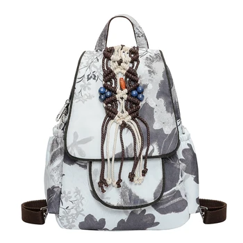 Linen Backpack Women Casual Floral Printing Vintage Art Shoulders Bag Retro Female Canvas Backpack Small Travel Bag 2019
Linen Backpack Women Casual Floral Printing Vintage Art Shoulders Bag Retro Female Canvas Backpack Small Travel Bag 2019